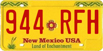 NM license plate 944RFH