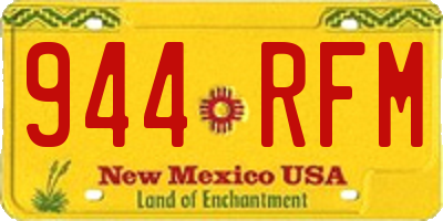 NM license plate 944RFM