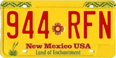 NM license plate 944RFN