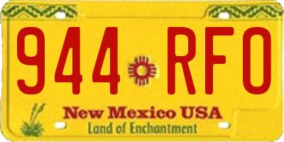 NM license plate 944RFO