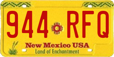NM license plate 944RFQ