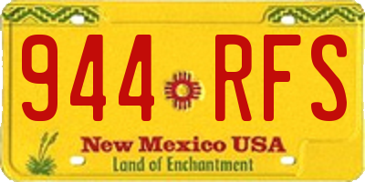 NM license plate 944RFS