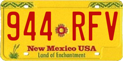 NM license plate 944RFV
