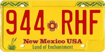 NM license plate 944RHF