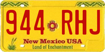 NM license plate 944RHJ
