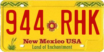 NM license plate 944RHK