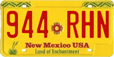 NM license plate 944RHN