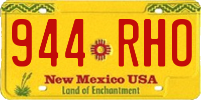 NM license plate 944RHO