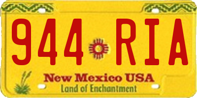 NM license plate 944RIA