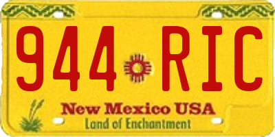NM license plate 944RIC
