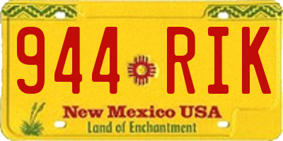NM license plate 944RIK