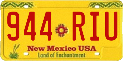NM license plate 944RIU