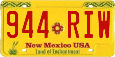 NM license plate 944RIW