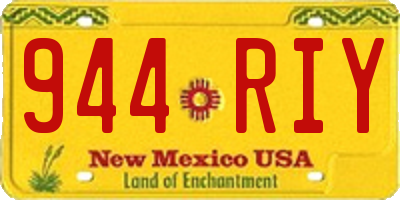 NM license plate 944RIY