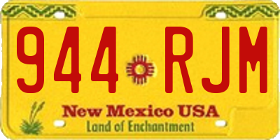 NM license plate 944RJM