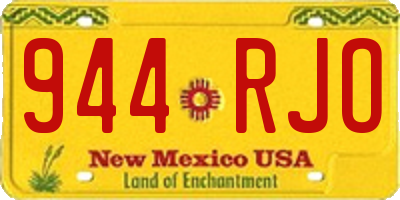 NM license plate 944RJO