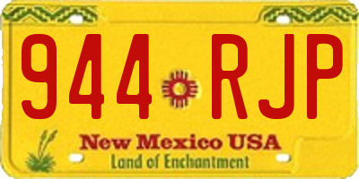 NM license plate 944RJP
