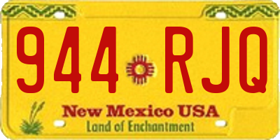 NM license plate 944RJQ