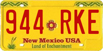 NM license plate 944RKE