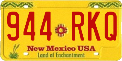 NM license plate 944RKQ