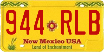 NM license plate 944RLB