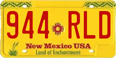 NM license plate 944RLD