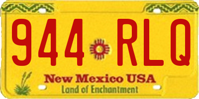 NM license plate 944RLQ