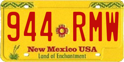 NM license plate 944RMW