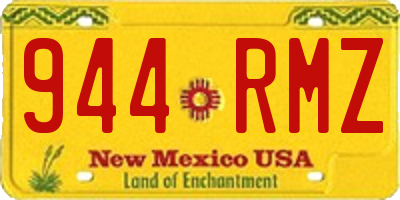 NM license plate 944RMZ