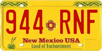 NM license plate 944RNF