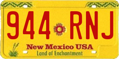 NM license plate 944RNJ