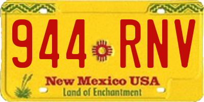 NM license plate 944RNV