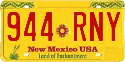 NM license plate 944RNY