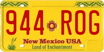 NM license plate 944ROG