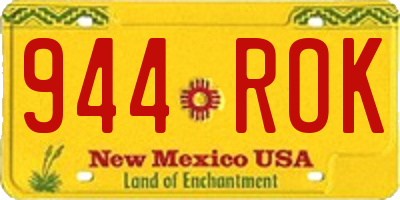 NM license plate 944ROK