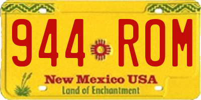 NM license plate 944ROM