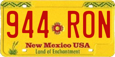 NM license plate 944RON