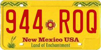 NM license plate 944ROQ