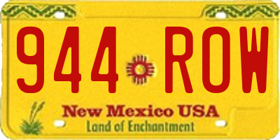 NM license plate 944ROW