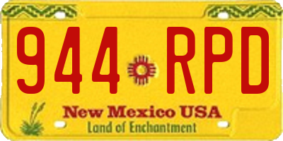 NM license plate 944RPD