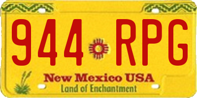 NM license plate 944RPG