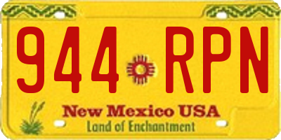 NM license plate 944RPN
