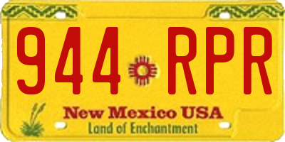 NM license plate 944RPR