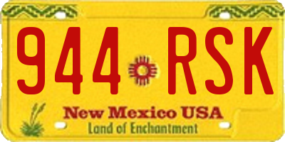 NM license plate 944RSK