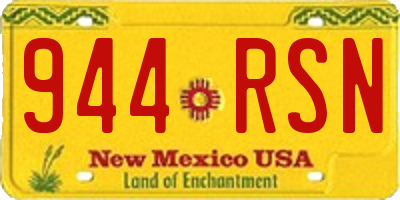 NM license plate 944RSN