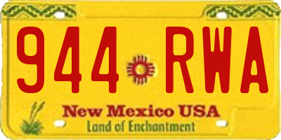 NM license plate 944RWA