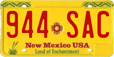 NM license plate 944SAC