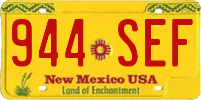 NM license plate 944SEF