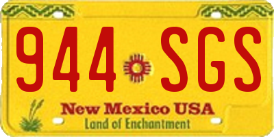 NM license plate 944SGS