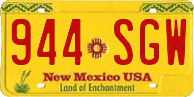 NM license plate 944SGW